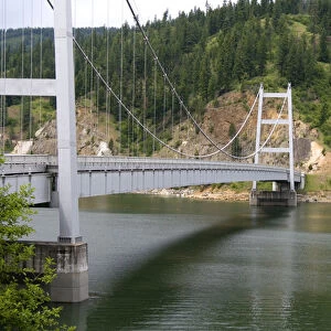 Dent Bridge spanning the Dworshak Reservior near Orofino, Idaho