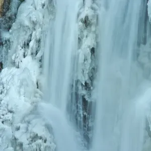 Lower Multnomah Falls Winter Print Lower Multnomah Falls Winter Print