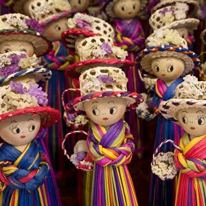 Dolls made of toquilla straw, Cuenca, Ecuador, South America