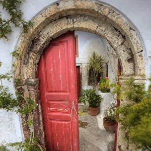 Doorway, Santorini, Greece