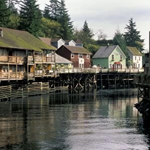 Downtown Ketchikan is very quaint town which is built out over the water and it s