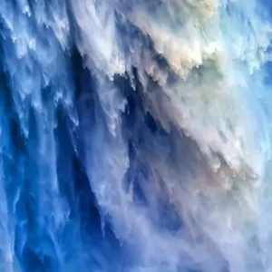 Dragon Emerges from Chaos of Snoqualme Falls Abstract Washington State Pacific Northwest