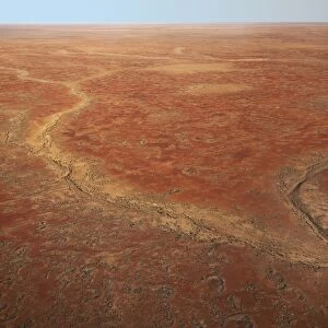 Dry River Bed near William Creek, Outback, South Australia, Australia - aerial