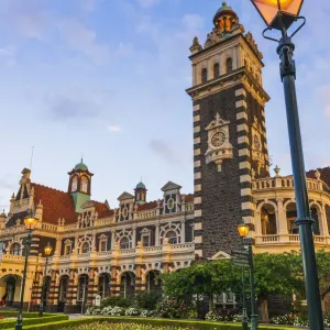 The Dunedin Railway Station, Dunedin, South Island, New Zealand (Editorial Use Only) The Dunedin Railway Station, Dunedin, South Island, New Zealand (Editorial Use Only)