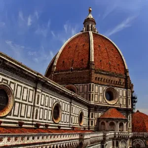 Duomo Basilica Cathedral Church from Giottos Bell Tower Florence Italy Resubmit--In