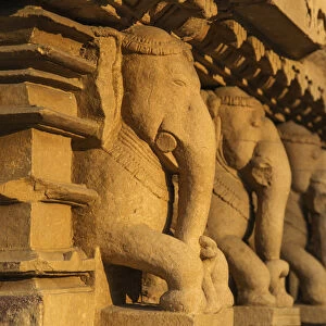 Elephant sculptures of Khajuraho, Madhya Pradesh, India