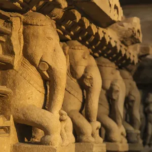 Elephant sculptures of Khajuraho, Madhya Pradesh, India Elephant sculptures of Khajuraho, Madhya Pradesh, India