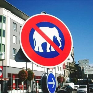 No Elephants Sign, Royal Deluxe, Le Havre, France
