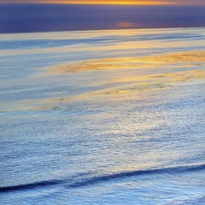 Ellwood Mesa Coastline Pacific Oecan Orange Sunset Goleta California Ellwood Mesa Coastline Pacific Oecan Orange Sunset Goleta California