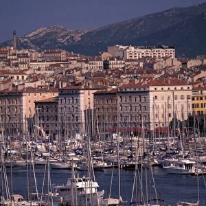 EU, France, Provence, Bouches-du-Rhone, Marseille. Vieux Port in daytime