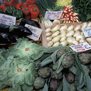 EU, France, Provence, Fresh vegetable produce for sale