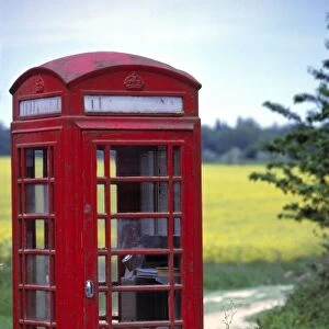 Europe, England, Penny Hedley. These quaint red telephone booths, this one near Penny Hedley