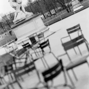 Europe, France, Paris. Chairs, Jardin du Luxembourg Europe, France, Paris. Chairs, Jardin du Luxembourg