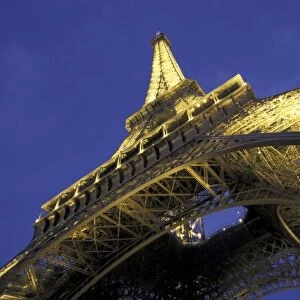 Europe, France, Paris, Eiffel Tower, evening view
