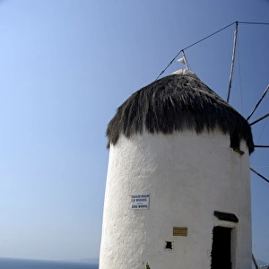 Europe, Greece, Mykonos. Folklore Museum of Mykonos aka Bonis Windmill