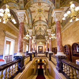 Europe, Hungary, Budapest. Interior of Parliament Building, Budapest, Hungary Credit as