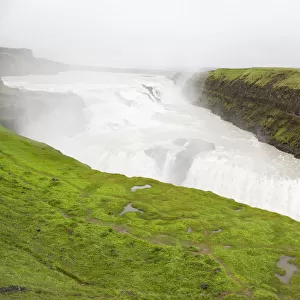 Europe, Iceland, Golden Circle, Gullfoss, Golden Falls. Image of one of the most powerful