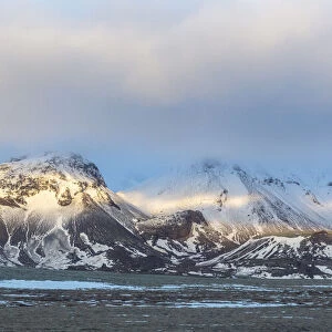 Europe, Iceland, Golden Circle. Winter landscape at sunrise