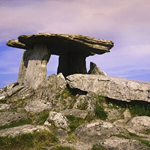 Europe, Ireland, Burren. Ancient Poulnabrone Dolman tomb