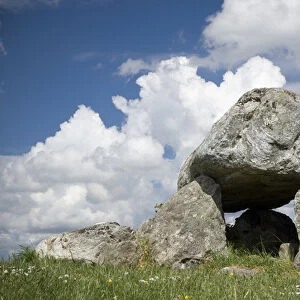 Europe, Ireland, Carrowmore. Ancient megolithic stone tomb. Credit as: Wendy Kaveney