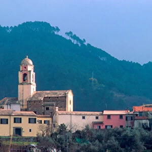 Europe, Italy, near Levanto. Tiny village in the mountains along the Ligurian Coast
