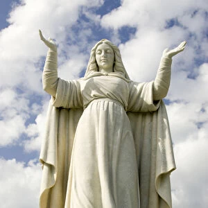 Europe, Italy, Santa Margherita Ligure. A statue of Santa Margherita Virgin Martyr