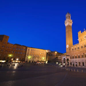 Europe, Italy, Siena. Medieval Piazza del Campo square