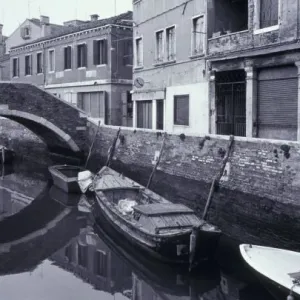 Europe, Italy, Venice. Canal, Dorsoduro; winter Europe, Italy, Venice. Canal, Dorsoduro; winter