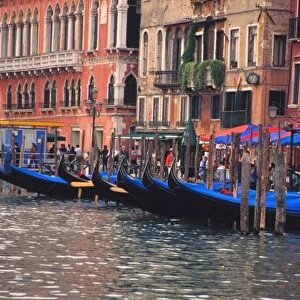 Europe, Italy, Venice, gondolas in canal