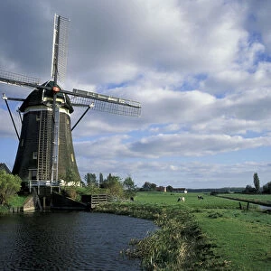 Europe, Netherlands Windmill