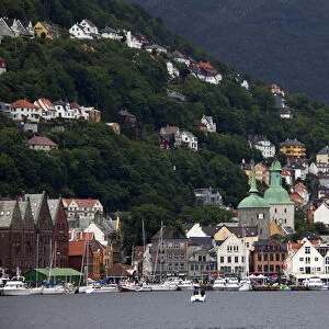 Europe, Norway, Bergen. Bergen Harbour