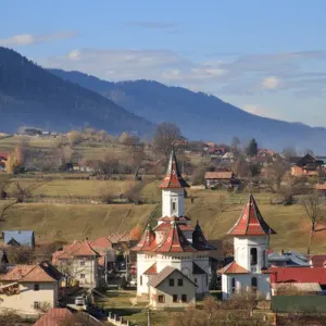 Europe, Romania, Bucovina, Campulung Moldovenesc, Fall colors