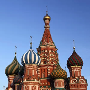 Europe, Russia, Moscow. St. Basils Cathedral in Red Square, Moscow