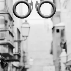 Europe, Spain, Mallorca. Eyeglass shop sign, Palma Europe, Spain, Mallorca. Eyeglass shop sign, Palma