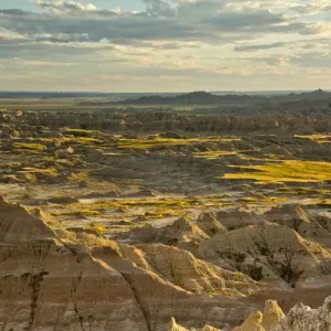 evening, Pinnacles Viewpoint, Badlands National Park, South Dakota, USA