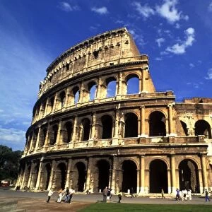 Famous ruins of the Coliseum in Rome Italy