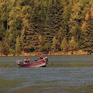 Fishing in the Kenai River; Kenai Peninsula; Alaska; USA