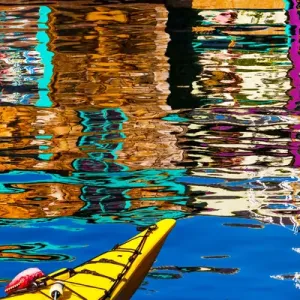 Floating Home Village Print, Inner Harbor, Victoria Floating Home Village Print, Inner Harbor, Victoria
