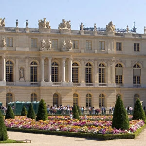 Formal gardens of The Palace of Versailles at Versailles in the department of Yvelines
