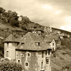 France, Conques, Aveyron, Medieval houses