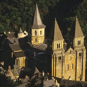 France: Conques, Benedictine Abbey Church of Sainte-Foy built from 1030-1130, wast