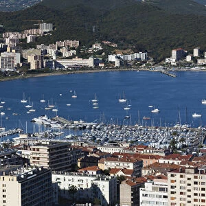 France, Corsica, Corse-du-Sud Department, Corsica West Coast Region, Ajaccio, elevated