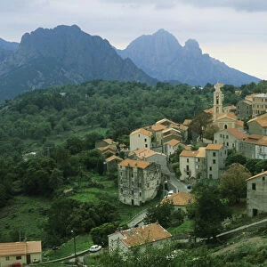 France, Corsica, Evisa Mountain village, west coast