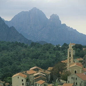 France, Corsica, Evisa mountain village, W. Coast