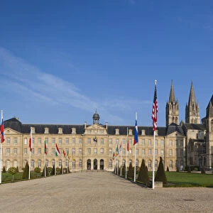 France, Normandy Region, Calvados Department, Caen, Abbaye Aux Hommes abbey and Eglise