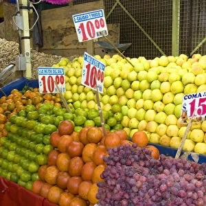 Fruit stand at the Merced Market in Mexico City, Mexico