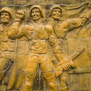 Georgia, Gori. Soviet-era military mural