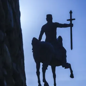 Georgia, Kakheti, Telavi. Statue of King Erekle II Georgia, Kakheti, Telavi. Statue of King Erekle II