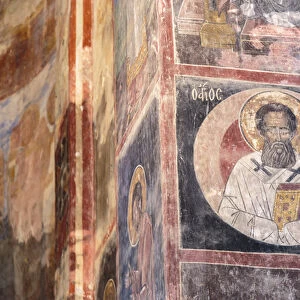 Georgia, Telavi. Religious artwork at Gremi Monastery