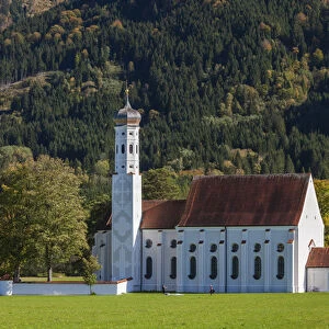 Germany, Bavaria, Hohenschwangau, St. Coloman church, fall
